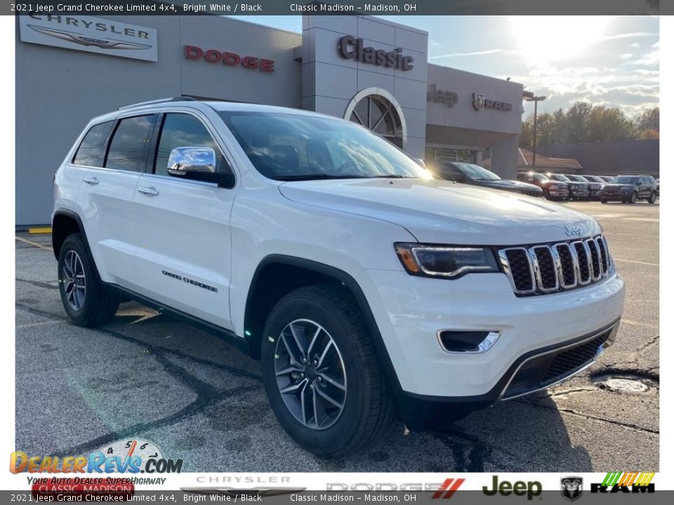 2021 Jeep Grand Cherokee Limited 4x4 Bright White / Black Photo #1