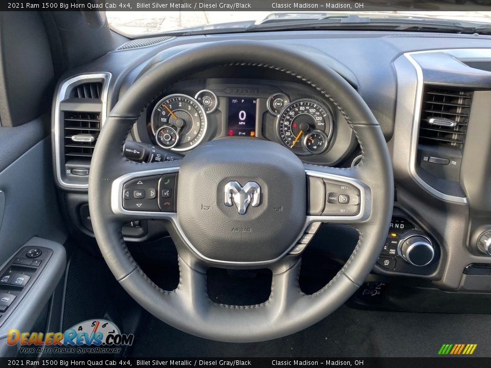 2021 Ram 1500 Big Horn Quad Cab 4x4 Steering Wheel Photo #5