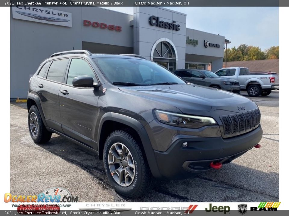 2021 Jeep Cherokee Traihawk 4x4 Granite Crystal Metallic / Black Photo #1