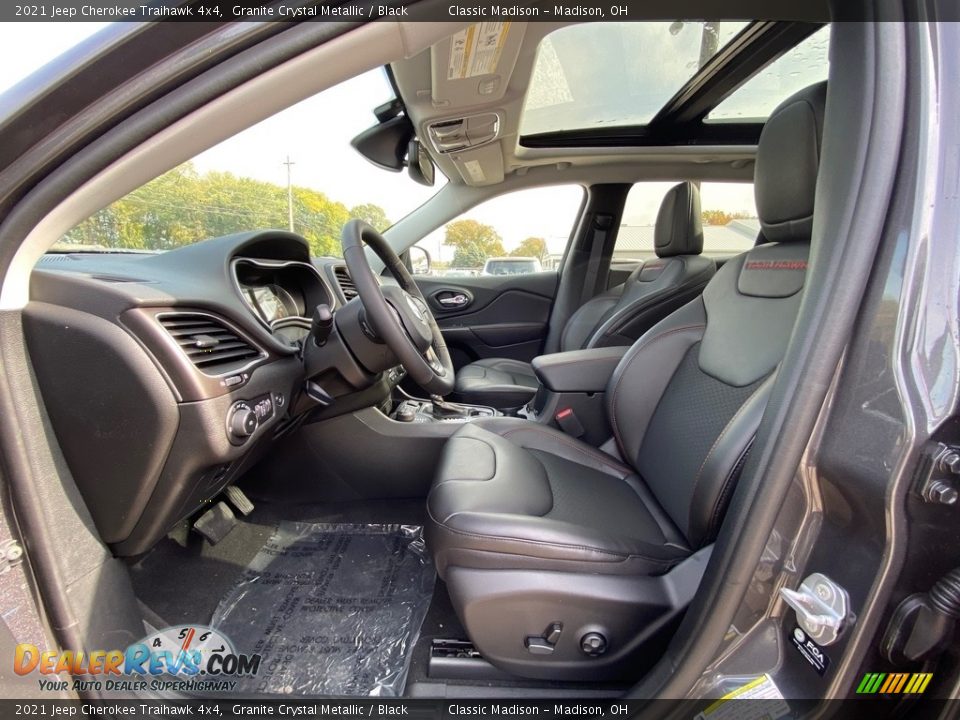 Black Interior - 2021 Jeep Cherokee Traihawk 4x4 Photo #2