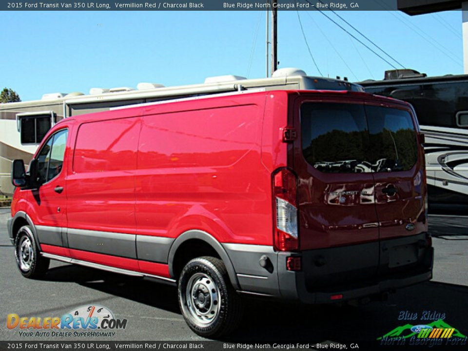 2015 Ford Transit Van 350 LR Long Vermillion Red / Charcoal Black Photo #3