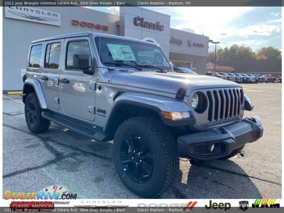 2021 Jeep Wrangler Unlimited Sahara 4x4 Billet Silver Metallic / Black Photo #1