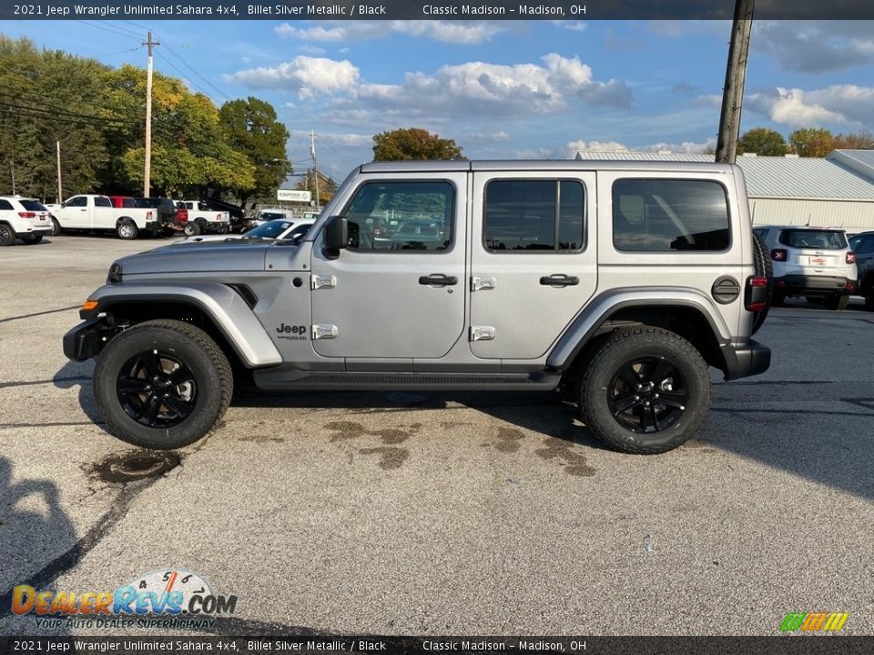 2021 Jeep Wrangler Unlimited Sahara 4x4 Billet Silver Metallic / Black Photo #8