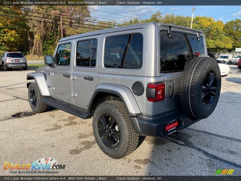 2021 Jeep Wrangler Unlimited Sahara 4x4 Billet Silver Metallic / Black Photo #9