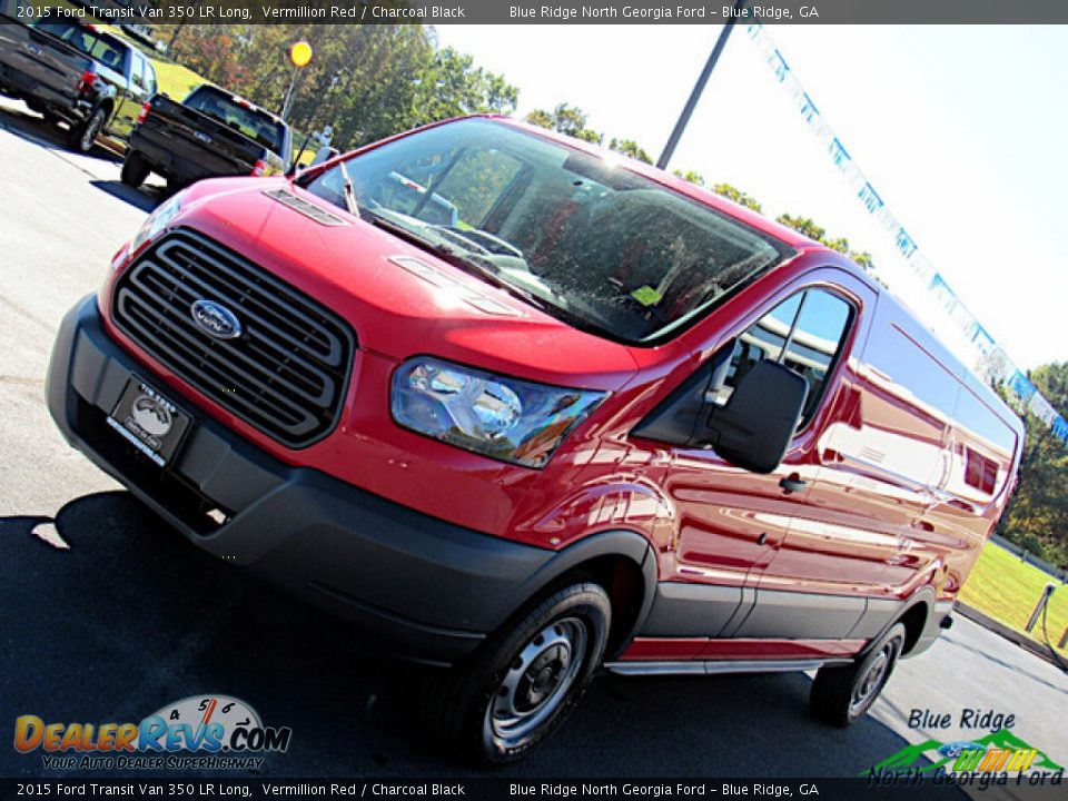 2015 Ford Transit Van 350 LR Long Vermillion Red / Charcoal Black Photo #22