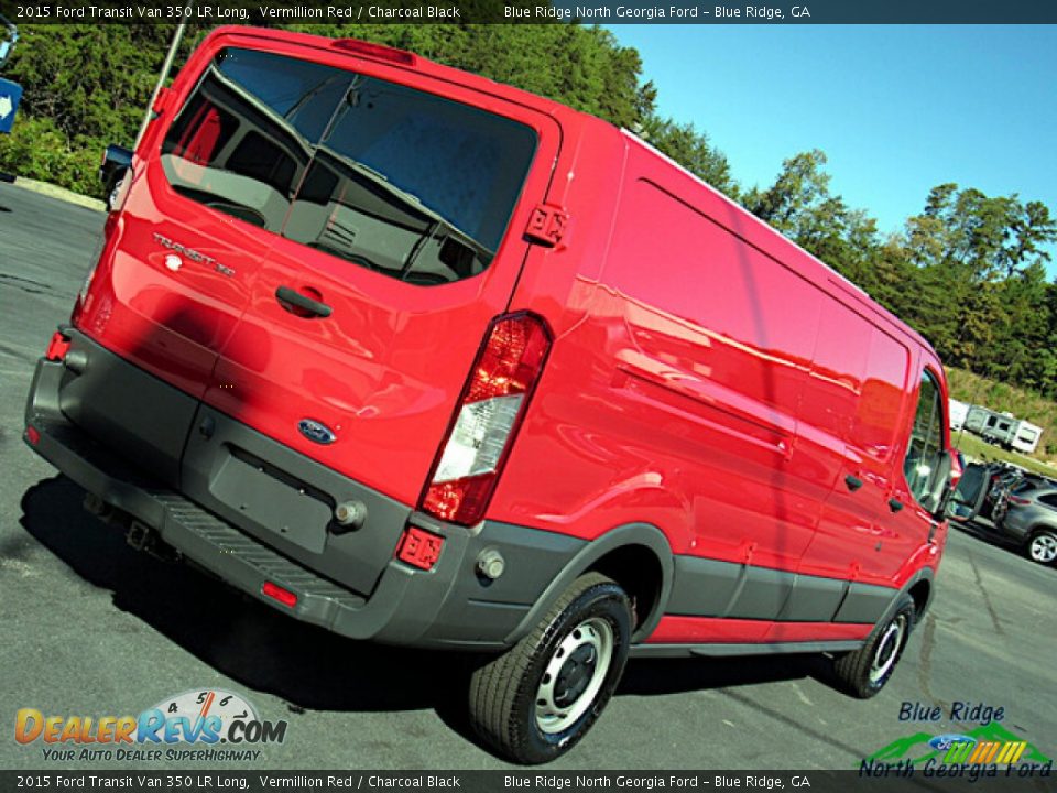 2015 Ford Transit Van 350 LR Long Vermillion Red / Charcoal Black Photo #24