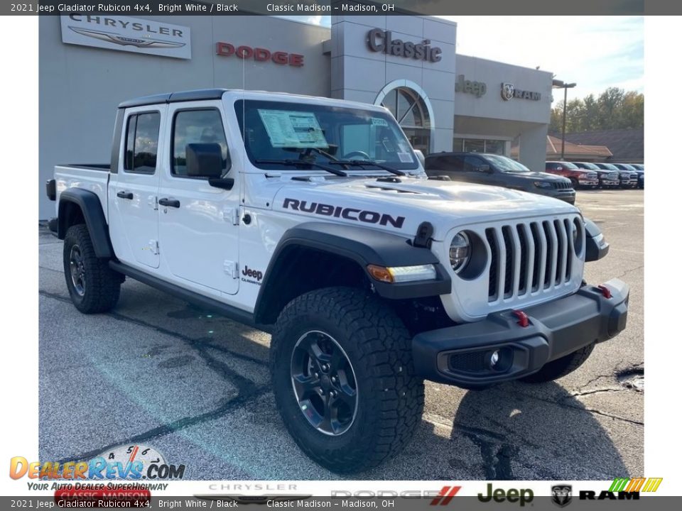 2021 Jeep Gladiator Rubicon 4x4 Bright White / Black Photo #1