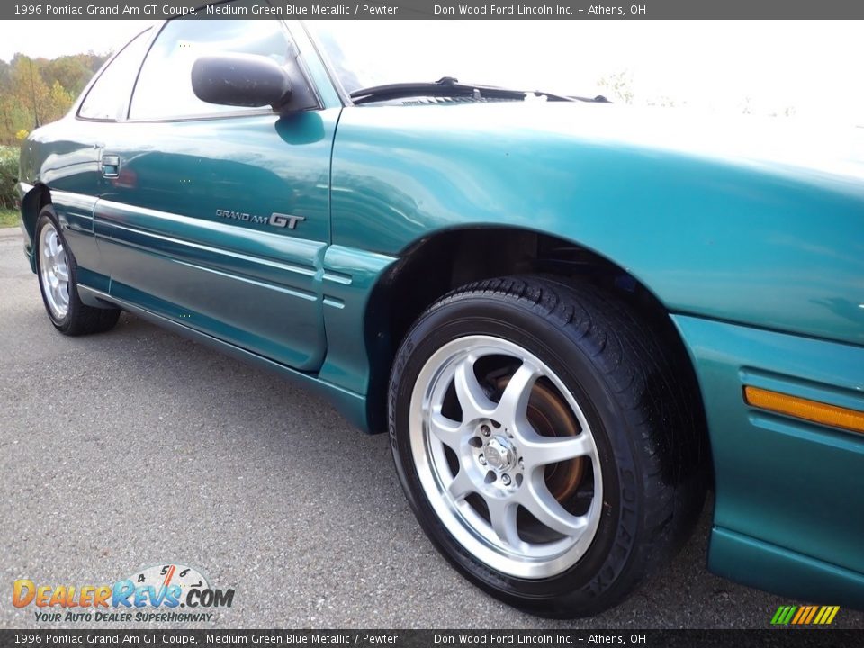1996 Pontiac Grand Am GT Coupe Medium Green Blue Metallic / Pewter Photo #3