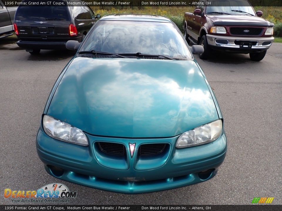 1996 Pontiac Grand Am GT Coupe Medium Green Blue Metallic / Pewter Photo #4