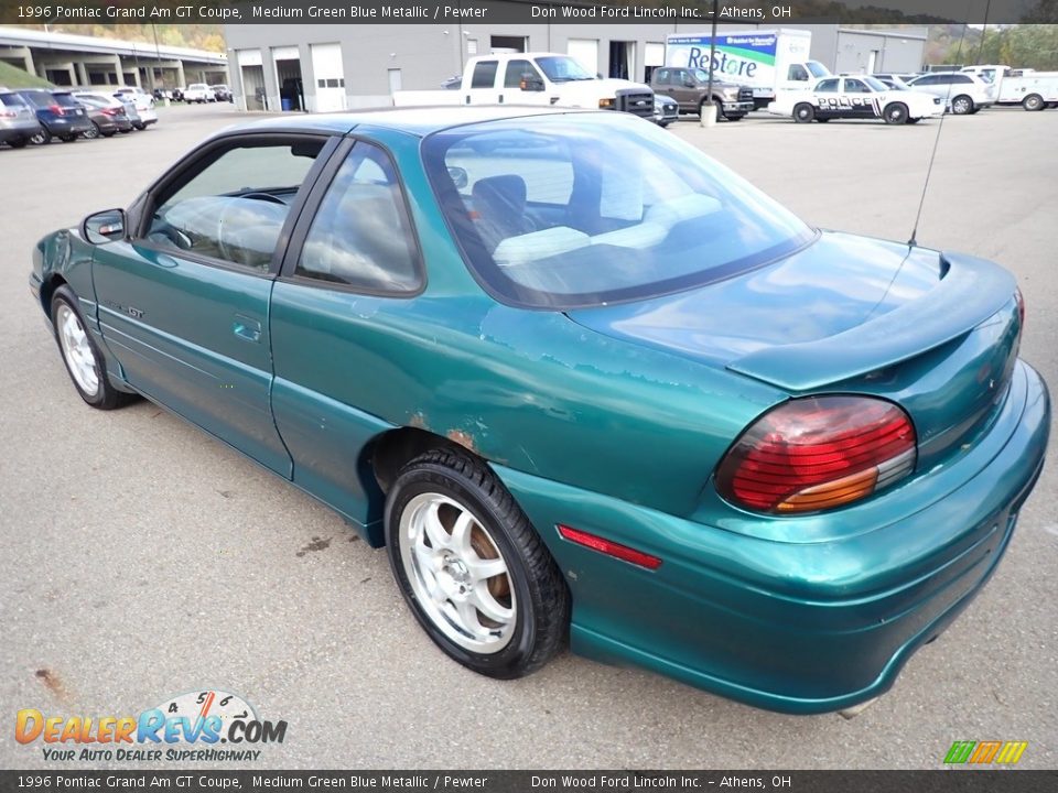 1996 Pontiac Grand Am GT Coupe Medium Green Blue Metallic / Pewter Photo #7