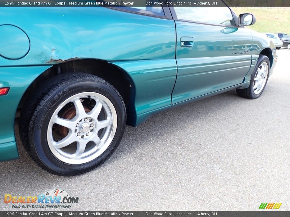 1996 Pontiac Grand Am GT Coupe Medium Green Blue Metallic / Pewter Photo #11