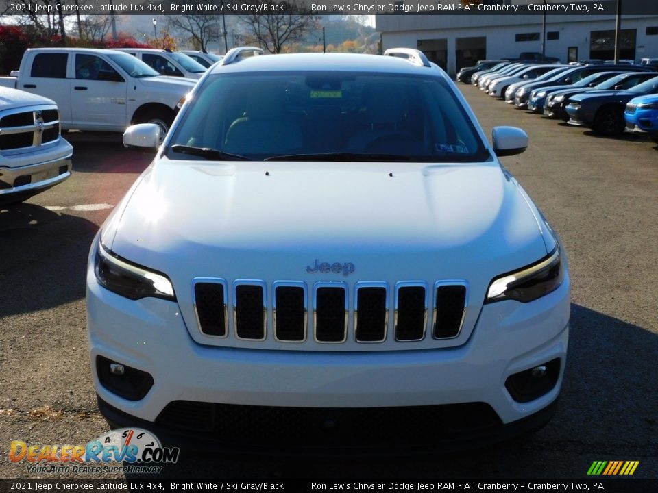 2021 Jeep Cherokee Latitude Lux 4x4 Bright White / Ski Gray/Black Photo #2