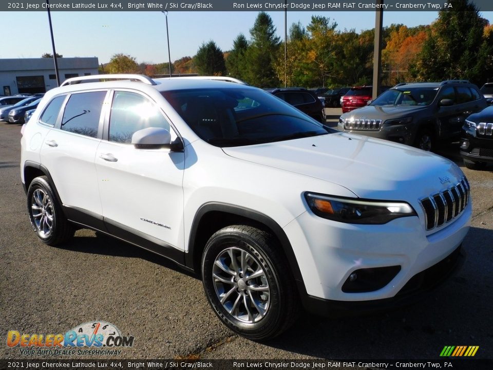 2021 Jeep Cherokee Latitude Lux 4x4 Bright White / Ski Gray/Black Photo #3