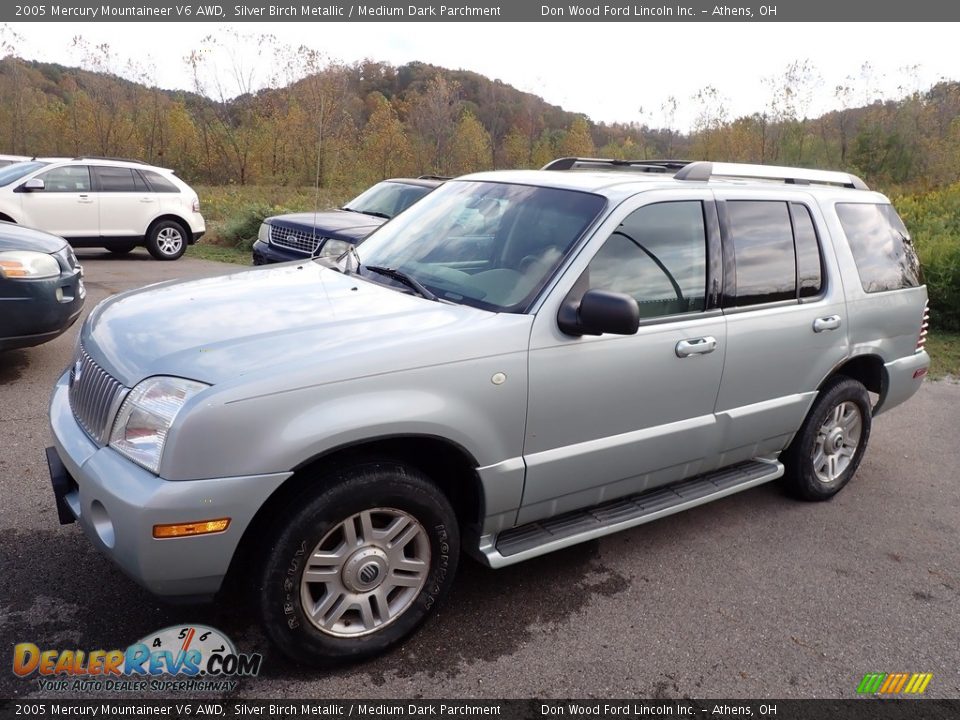 2005 Mercury Mountaineer V6 AWD Silver Birch Metallic / Medium Dark Parchment Photo #5