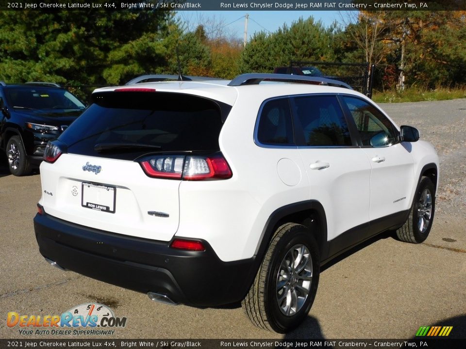 2021 Jeep Cherokee Latitude Lux 4x4 Bright White / Ski Gray/Black Photo #5