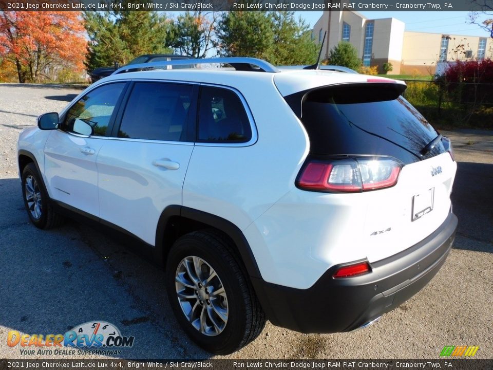 2021 Jeep Cherokee Latitude Lux 4x4 Bright White / Ski Gray/Black Photo #8