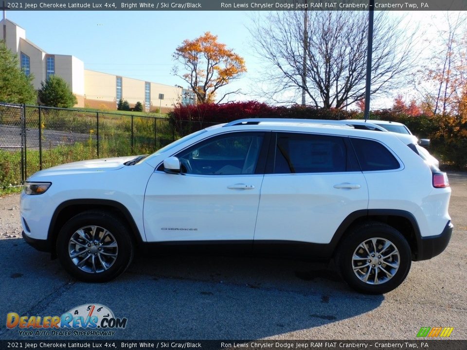 2021 Jeep Cherokee Latitude Lux 4x4 Bright White / Ski Gray/Black Photo #9