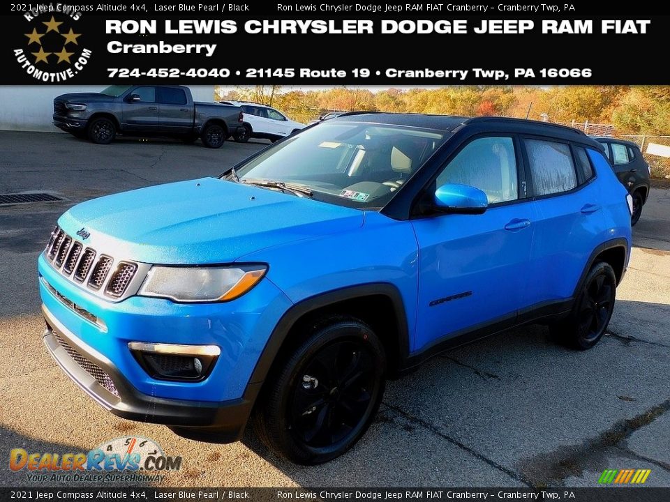 2021 Jeep Compass Altitude 4x4 Laser Blue Pearl / Black Photo #1