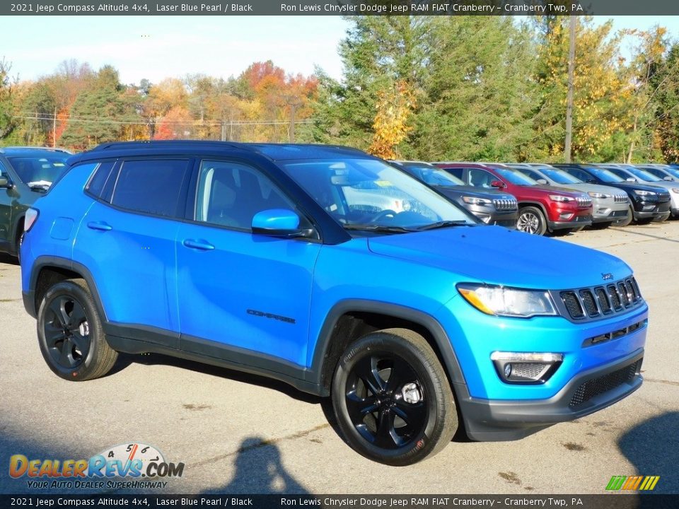 2021 Jeep Compass Altitude 4x4 Laser Blue Pearl / Black Photo #3
