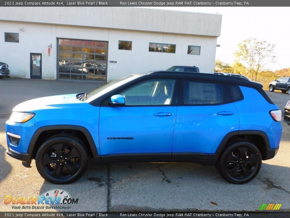 2021 Jeep Compass Altitude 4x4 Laser Blue Pearl / Black Photo #9