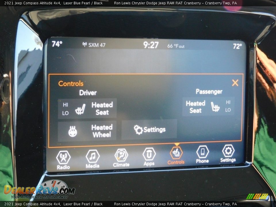 2021 Jeep Compass Altitude 4x4 Laser Blue Pearl / Black Photo #16