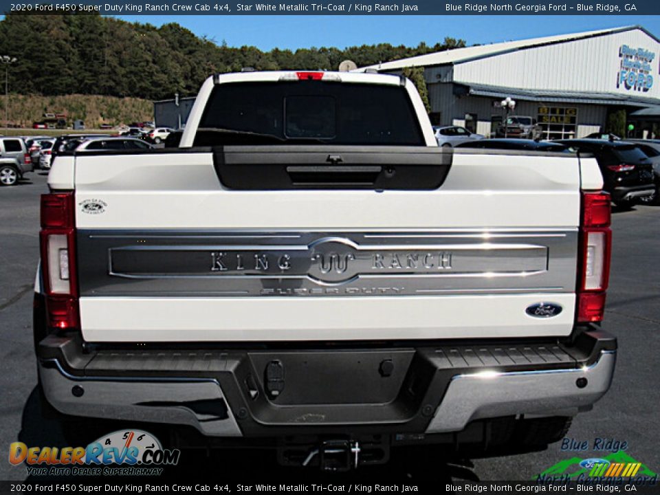 2020 Ford F450 Super Duty King Ranch Crew Cab 4x4 Star White Metallic Tri-Coat / King Ranch Java Photo #5