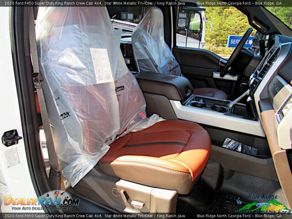 2020 Ford F450 Super Duty King Ranch Crew Cab 4x4 Star White Metallic Tri-Coat / King Ranch Java Photo #12