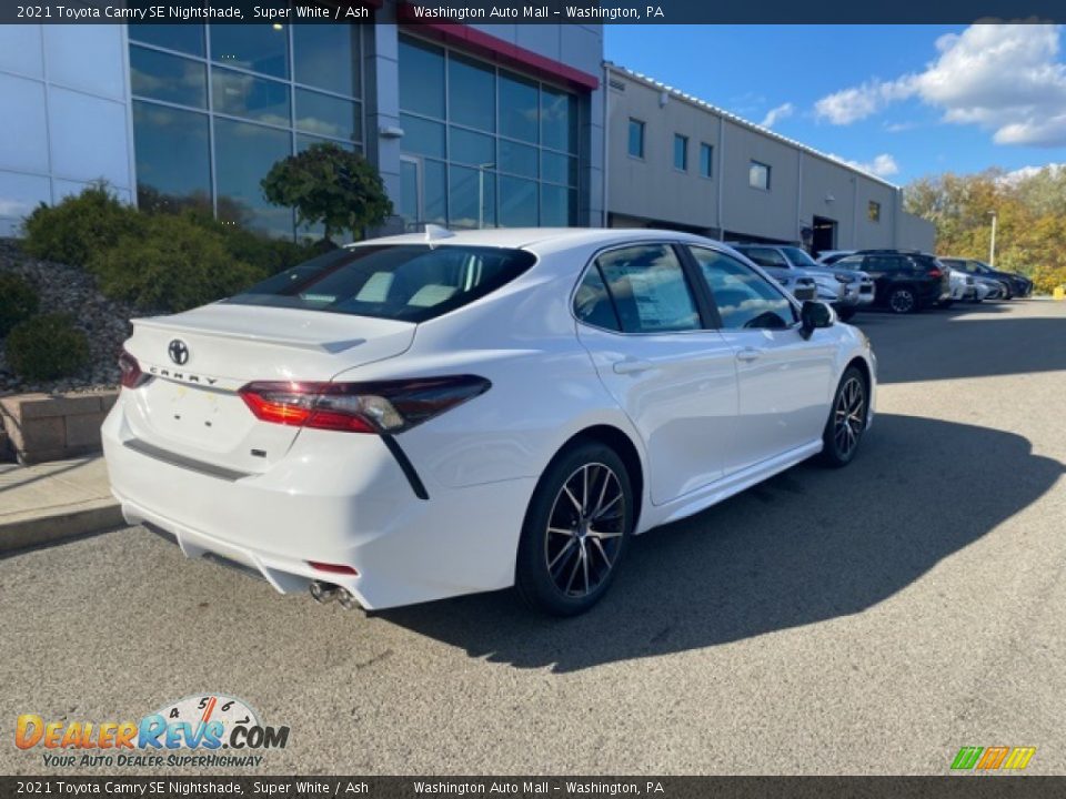 2021 Toyota Camry SE Nightshade Super White / Ash Photo #17