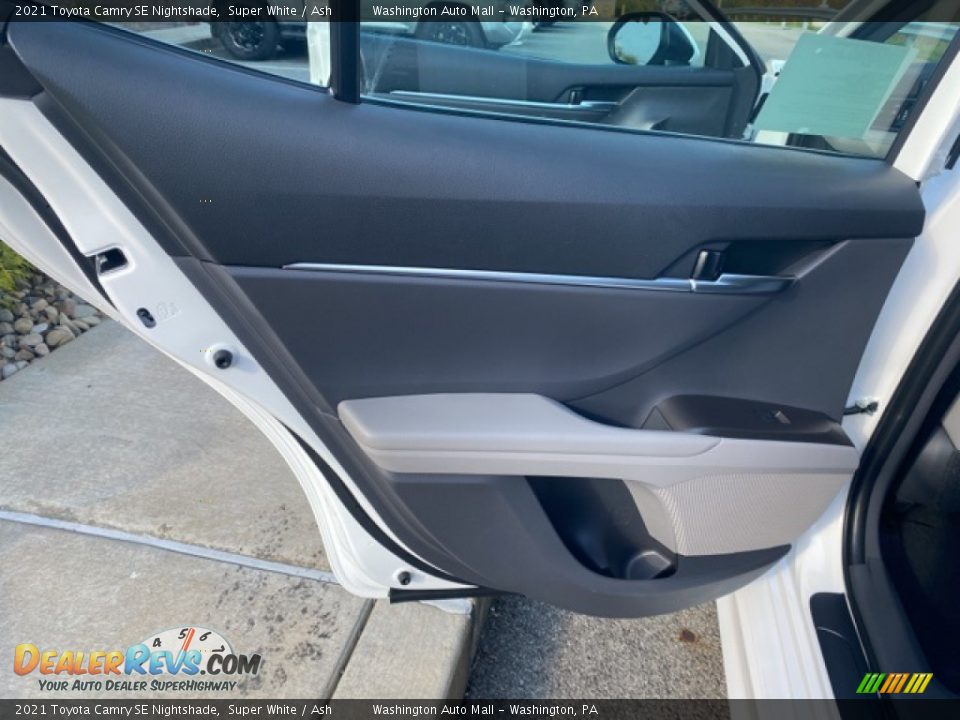 2021 Toyota Camry SE Nightshade Super White / Ash Photo #25