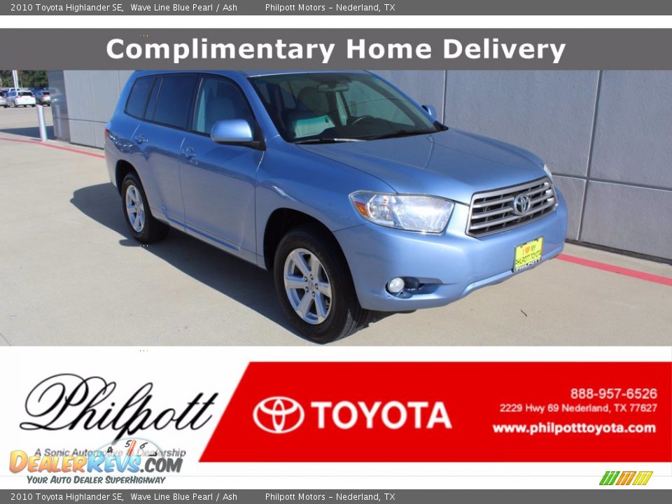 2010 Toyota Highlander SE Wave Line Blue Pearl / Ash Photo #1