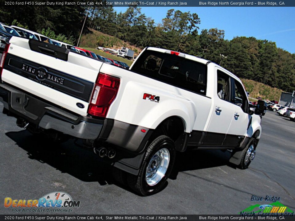 2020 Ford F450 Super Duty King Ranch Crew Cab 4x4 Star White Metallic Tri-Coat / King Ranch Java Photo #36
