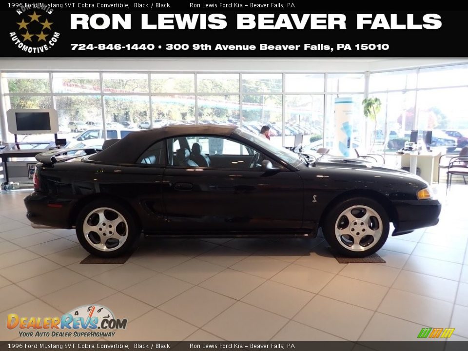 1996 Ford Mustang SVT Cobra Convertible Black / Black Photo #1