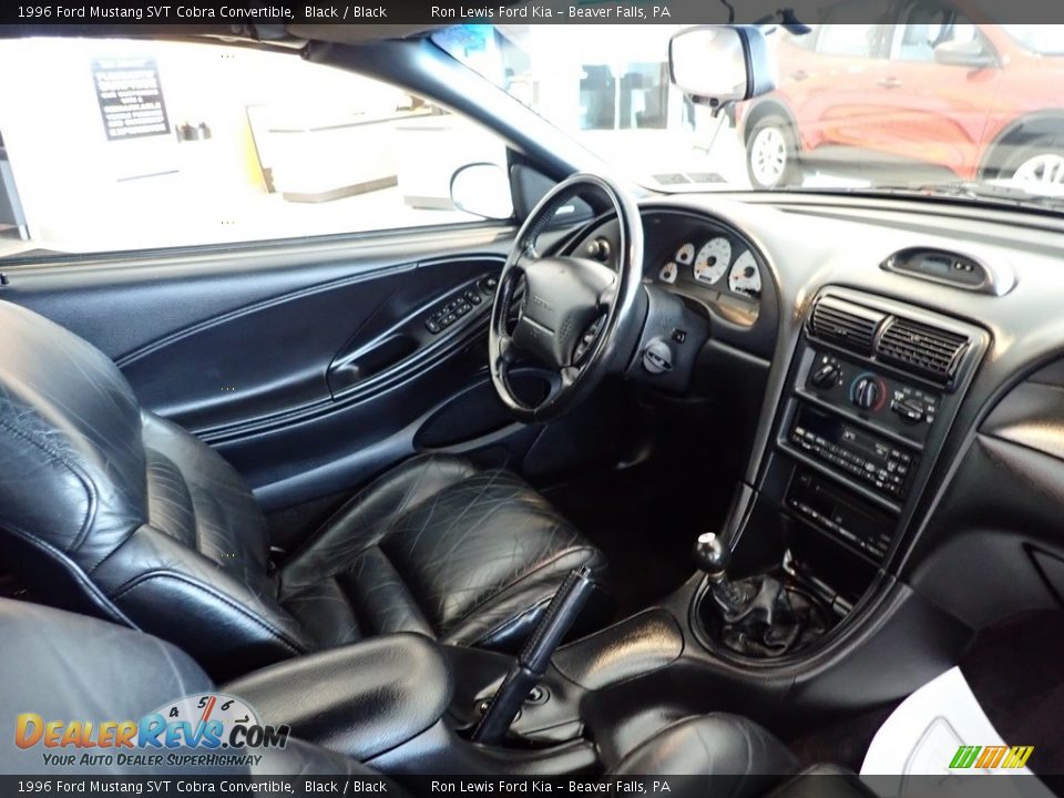 Black Interior - 1996 Ford Mustang SVT Cobra Convertible Photo #9