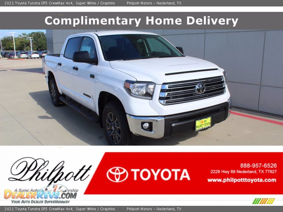2021 Toyota Tundra SR5 CrewMax 4x4 Super White / Graphite Photo #1