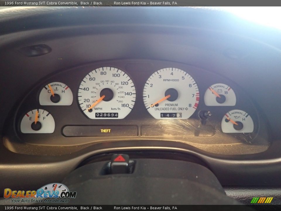 1996 Ford Mustang SVT Cobra Convertible Gauges Photo #14