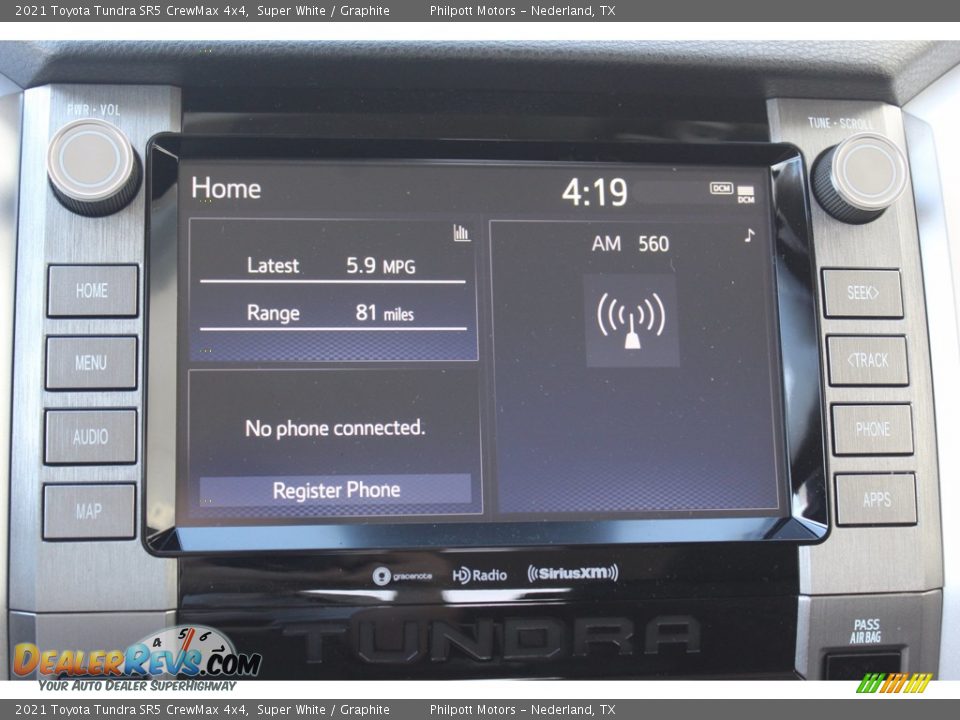 2021 Toyota Tundra SR5 CrewMax 4x4 Super White / Graphite Photo #15