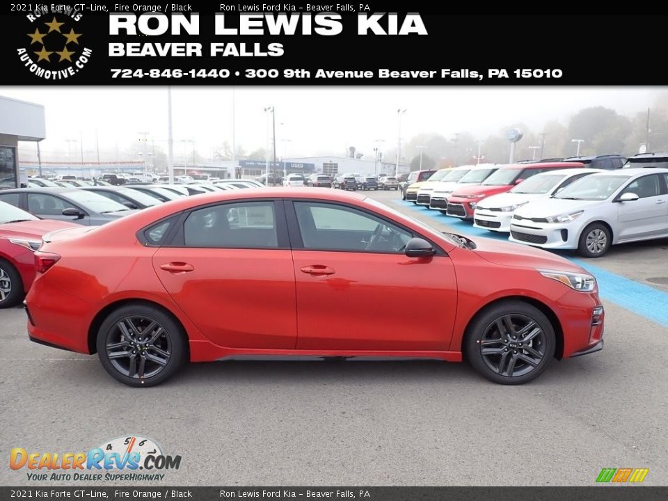 2021 Kia Forte GT-Line Fire Orange / Black Photo #1