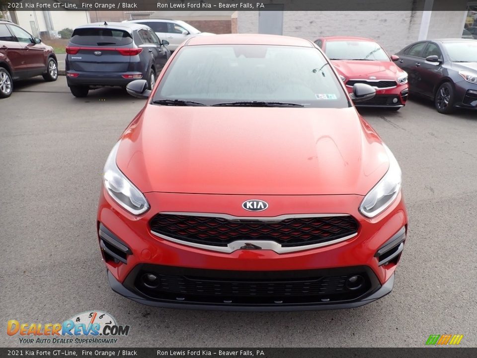 2021 Kia Forte GT-Line Fire Orange / Black Photo #4