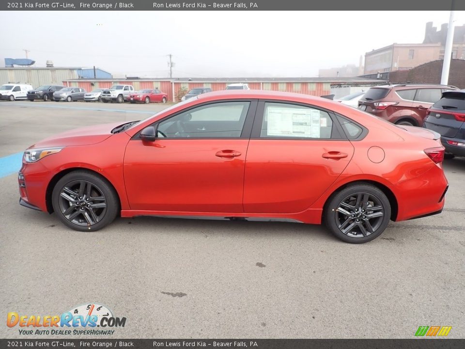 Fire Orange 2021 Kia Forte GT-Line Photo #6