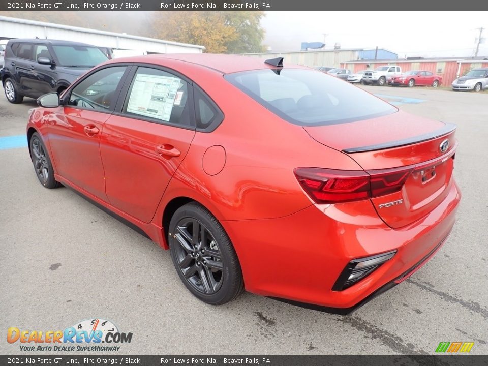 2021 Kia Forte GT-Line Fire Orange / Black Photo #7