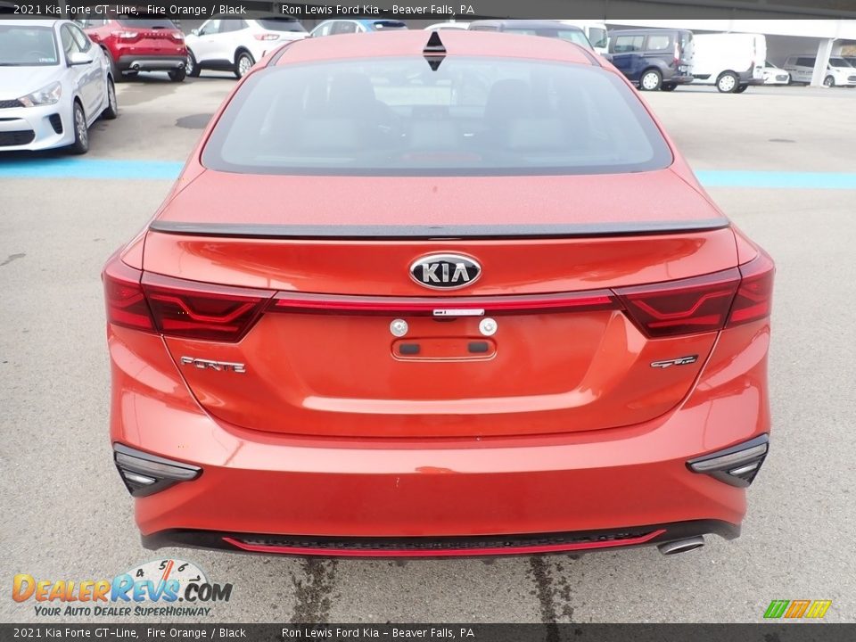2021 Kia Forte GT-Line Fire Orange / Black Photo #8