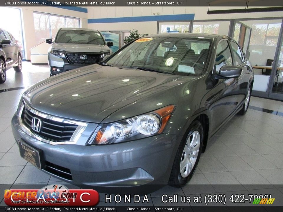 2008 Honda Accord LX-P Sedan Polished Metal Metallic / Black Photo #1