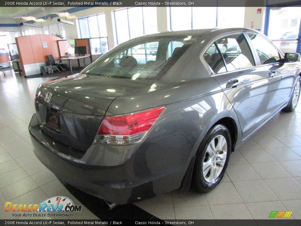 2008 Honda Accord LX-P Sedan Polished Metal Metallic / Black Photo #7