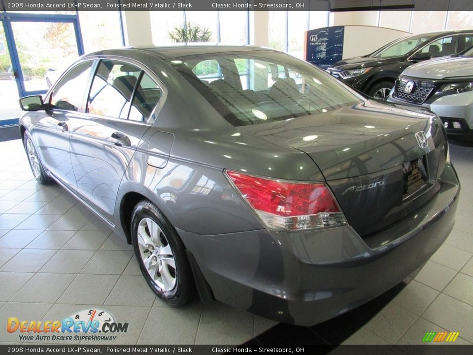 2008 Honda Accord LX-P Sedan Polished Metal Metallic / Black Photo #9