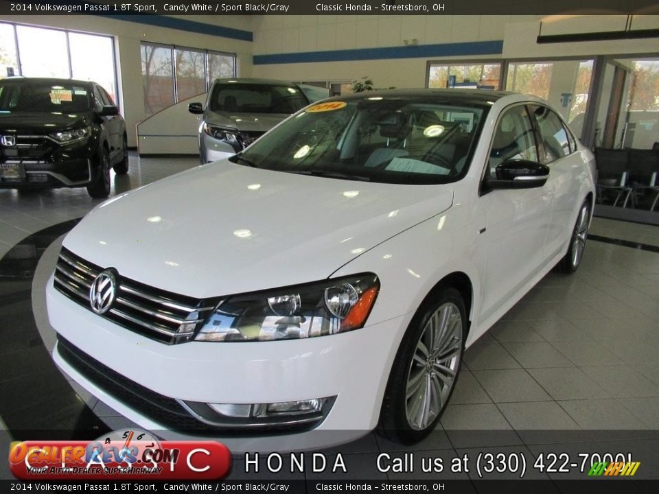 2014 Volkswagen Passat 1.8T Sport Candy White / Sport Black/Gray Photo #1