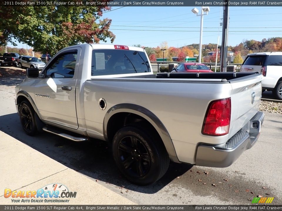 2011 Dodge Ram 1500 SLT Regular Cab 4x4 Bright Silver Metallic / Dark Slate Gray/Medium Graystone Photo #4