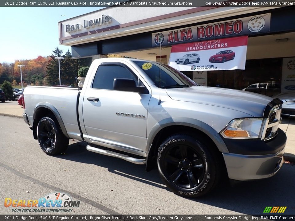 2011 Dodge Ram 1500 SLT Regular Cab 4x4 Bright Silver Metallic / Dark Slate Gray/Medium Graystone Photo #8