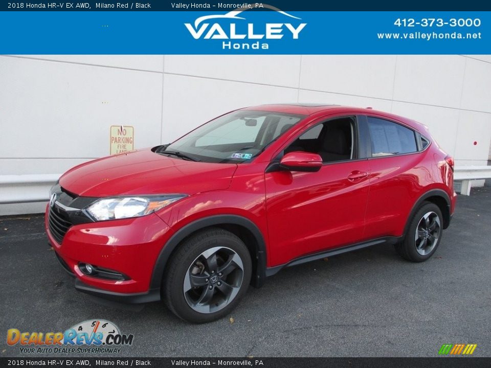 2018 Honda HR-V EX AWD Milano Red / Black Photo #1