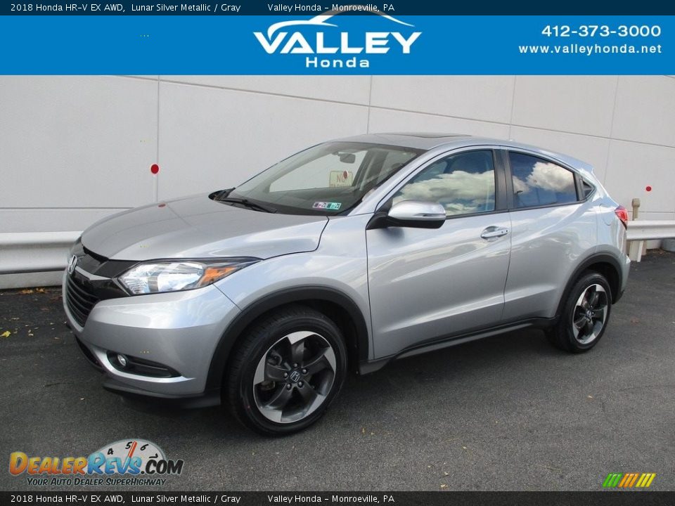 2018 Honda HR-V EX AWD Lunar Silver Metallic / Gray Photo #1