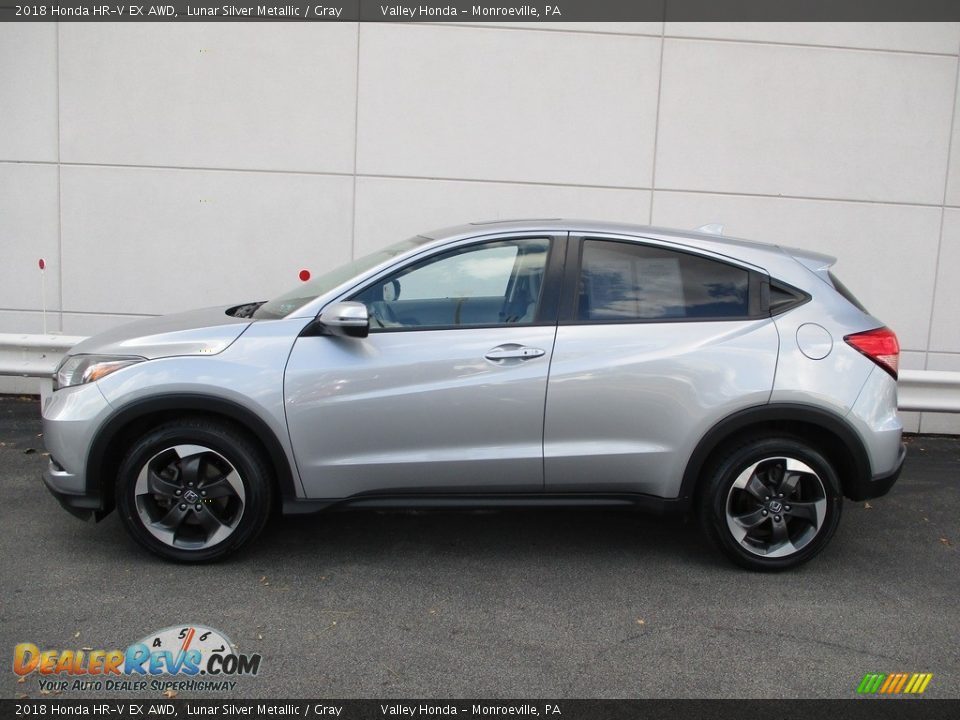 2018 Honda HR-V EX AWD Lunar Silver Metallic / Gray Photo #2